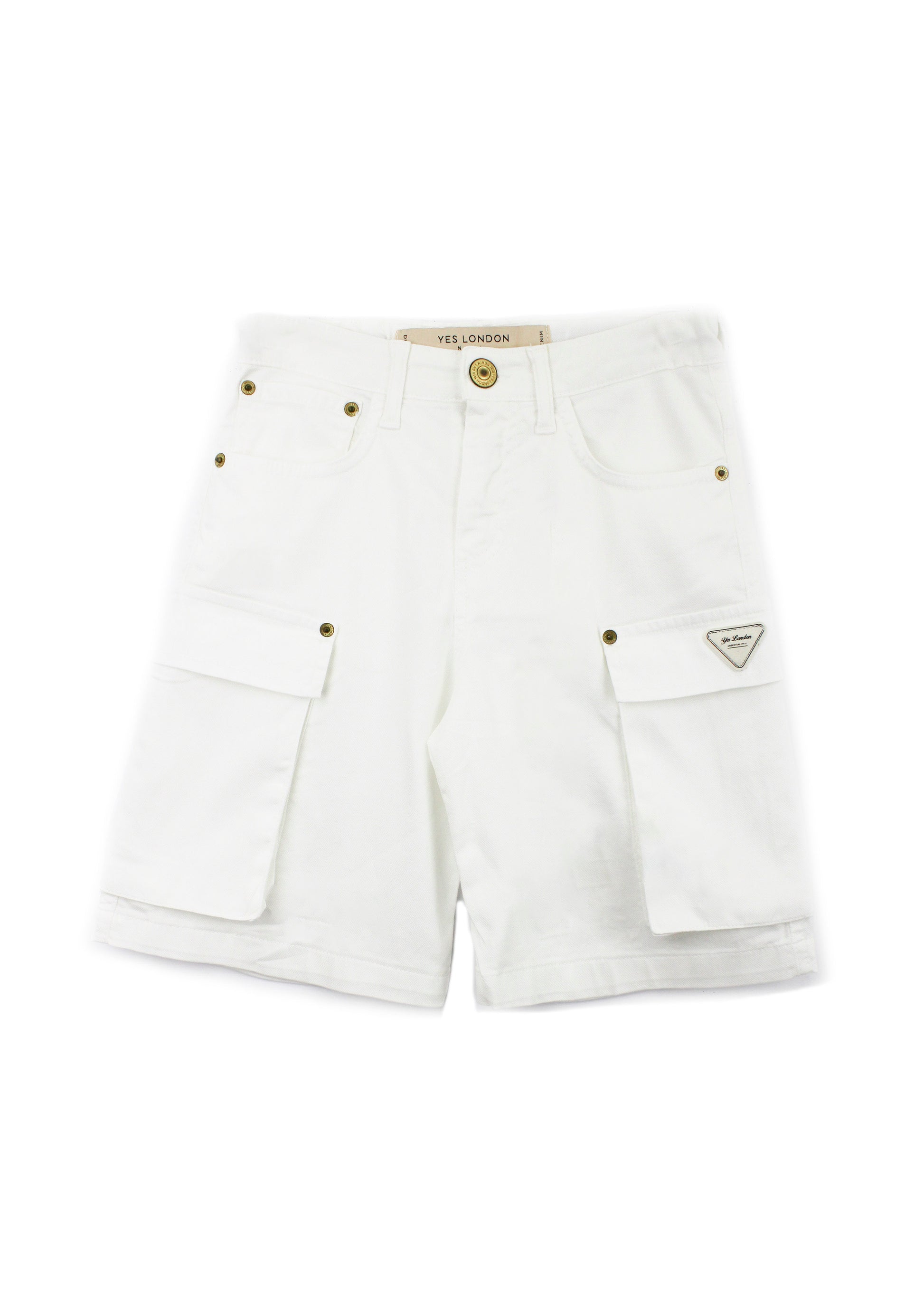Yes London Bermuda Denim Bianco per Bambini