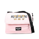 Moschino Kids Borsa Mamma Rosa con Fasciatoio con Logo Teddy Bear per Neonatei