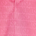 Moschino Kids Tutina Fucsia con Cappellino Monogram per Neonate (dettaglio)