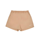 MSGM Kids Shorts Beige con Ricamo Logo per Bambine fronte