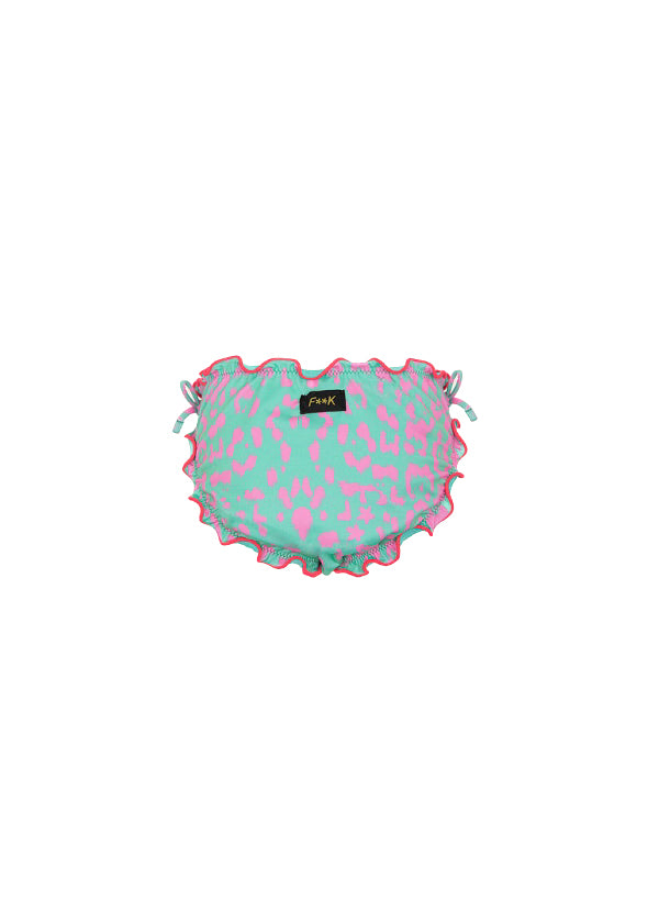 EffeK Costume Slip Fantasia Maculata Verde/Fucsia