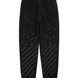 Iceberg Kids Pantaloni Neri con Applicazione Strass per Bambine