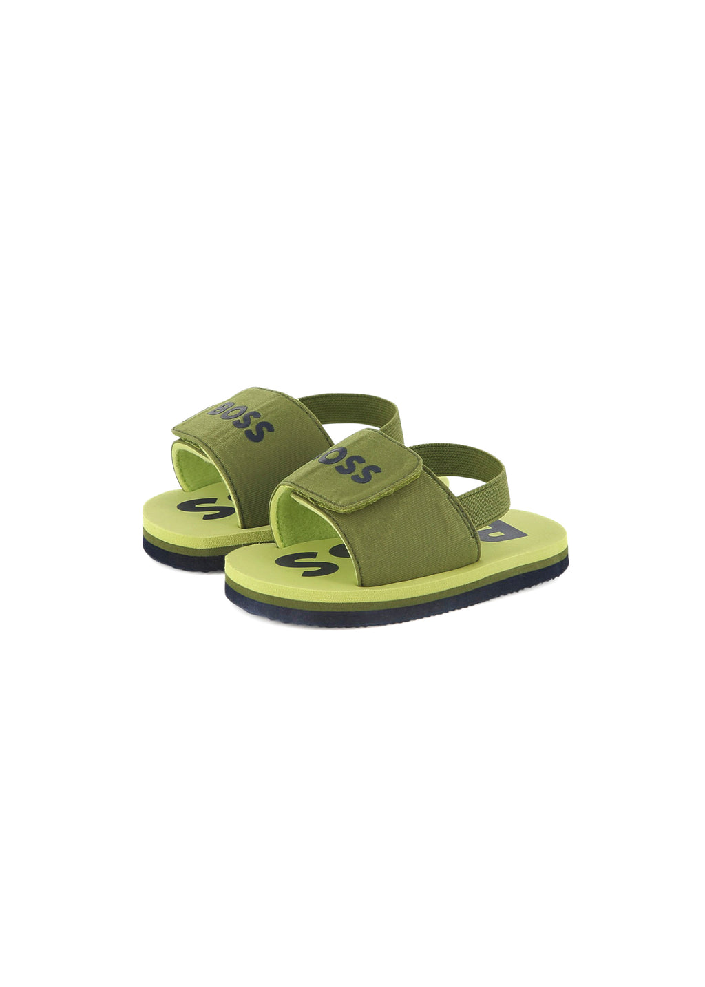 Boss Kids Sandali Verdi Pull On con Logo Neonati