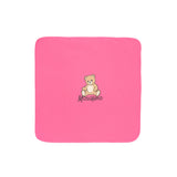 Moschino Kids Coperta Fuxia con Stampa Logo Teddy per Neonate