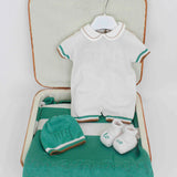 Marlù Gravel/Mint Green Baby Layette
