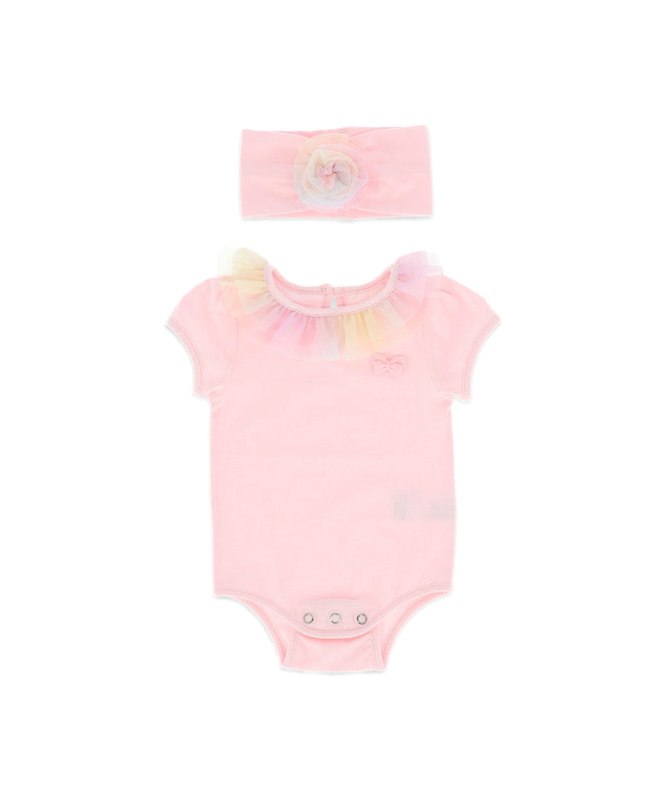 Angel's Face Body Rosa con Fascia Clementine per Neonate