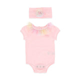 Angel's Face Body Rosa con Fascia Clementine per Neonate