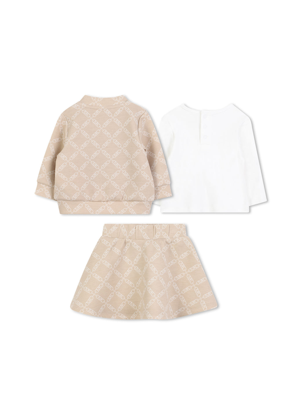 Michael Kors Kids Set Completo Beige per Neonate