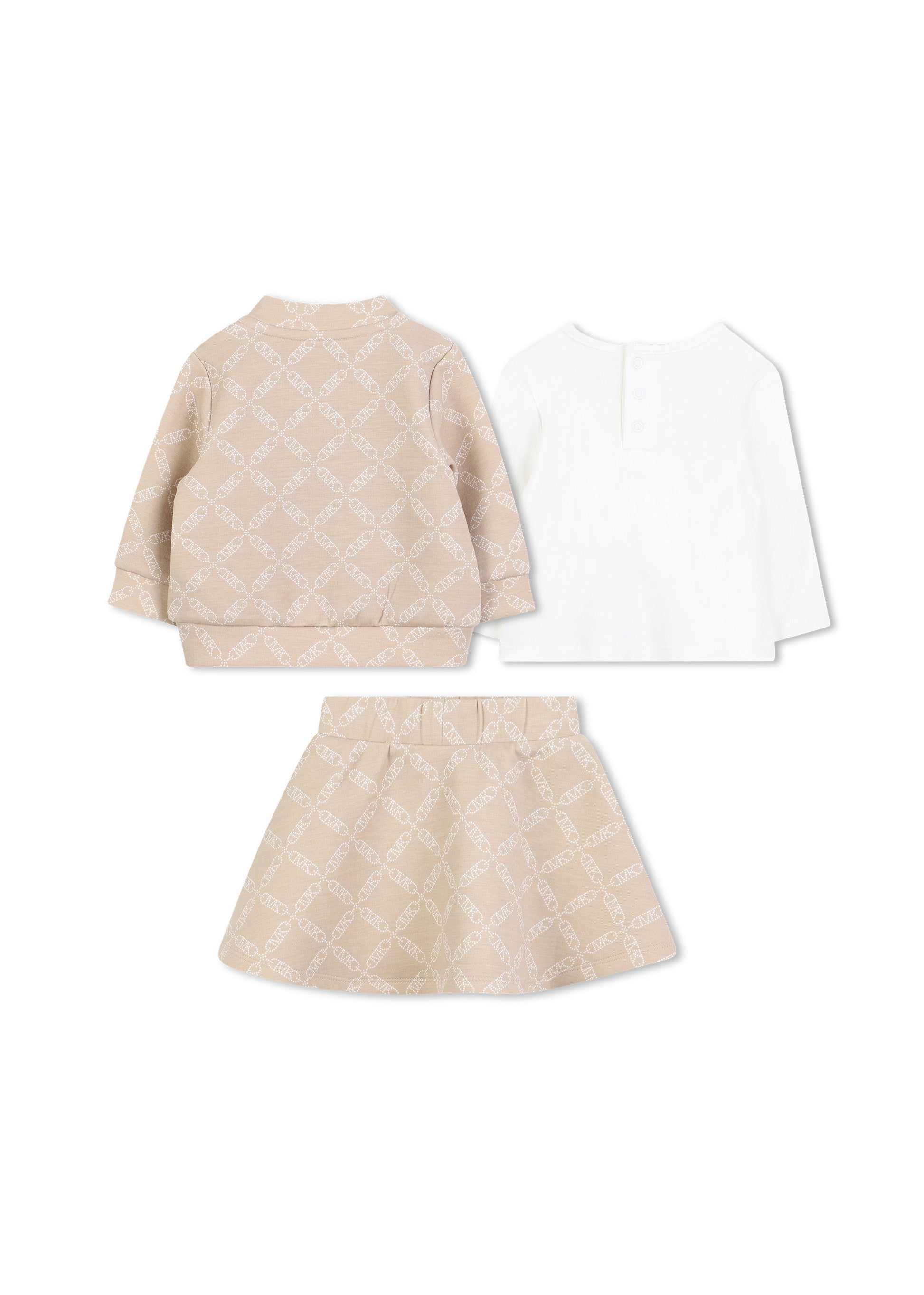 Michael Kors Kids Set Completo Beige per Neonate
