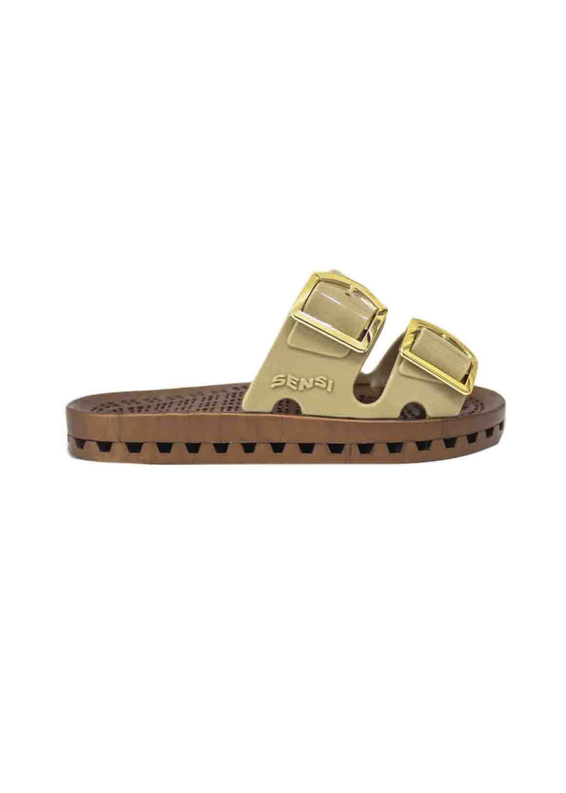 Sensi Kids Prestige Sandalo Beige Doppia Fascia per Bambine