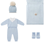 Marlù Completo 3pz+Cappello+Scarpina+Coperta Cielo e Noca per Neonati