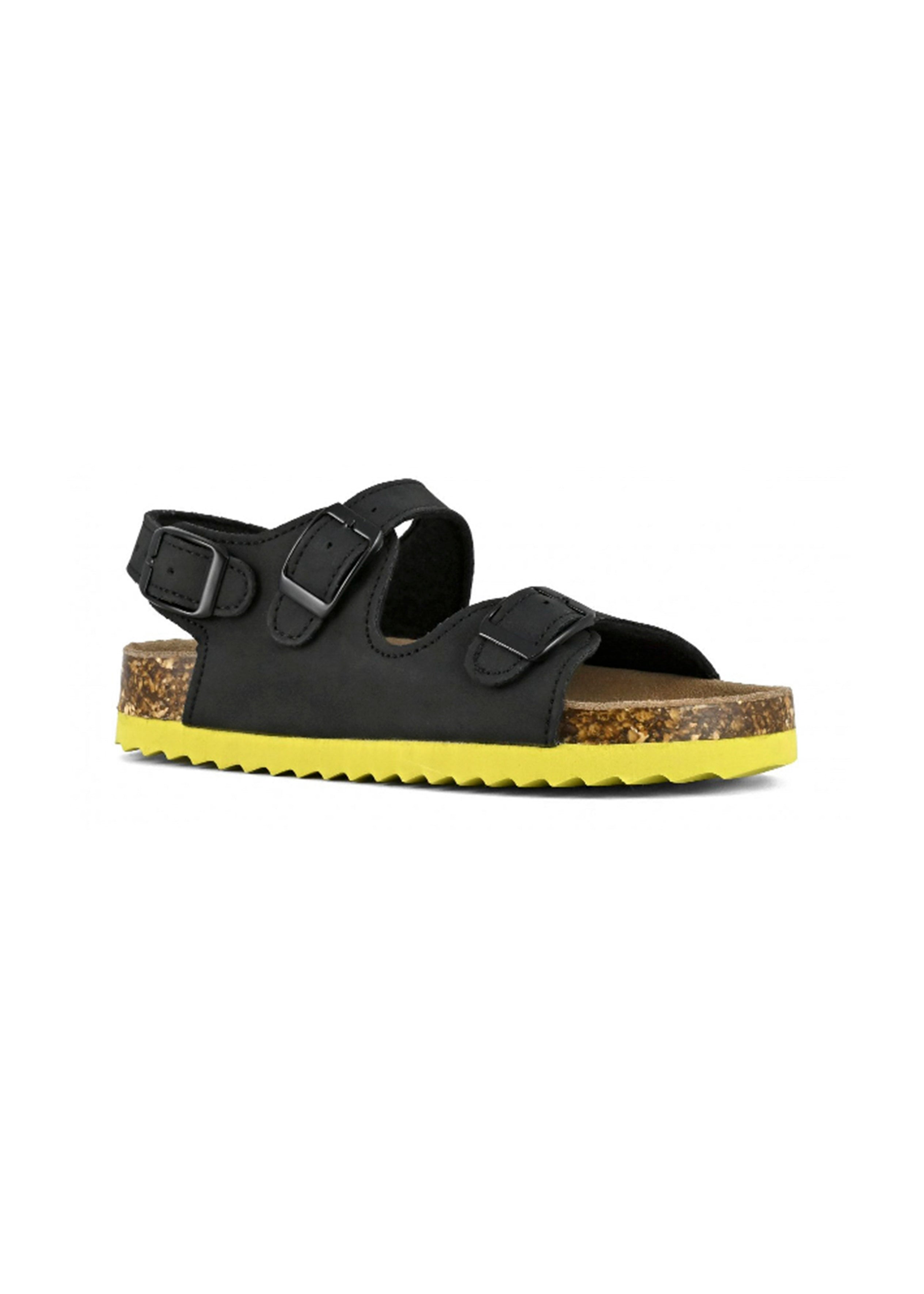 Colors of California Sandalo a Tre Fibbie Nero per Bambini