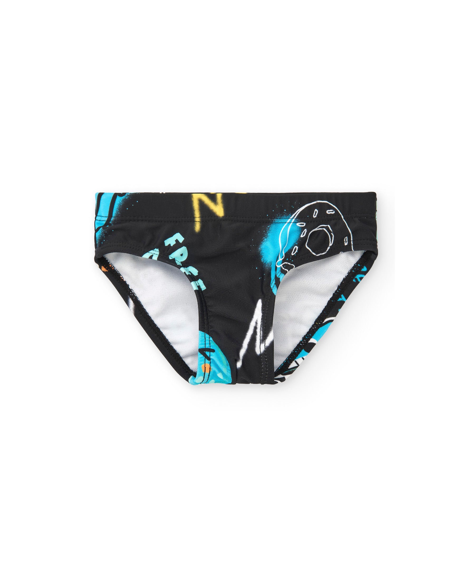 Tuc Tuc Costume Slip Nero con Stampa per Neonati