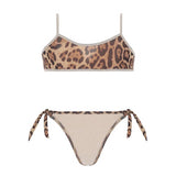 4Giveness Kids Costume Due Pezzi Leopardato per Bambine
