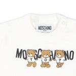 Moschino Kids Felpa Panna con Logo Teddy Bear per Neonati(dettaglio)