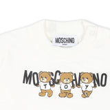 Moschino Kids Felpa Panna con Logo Teddy Bear per Neonati(dettaglio)
