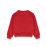 Iceberg Kids Felpa Rossa Girocollo Unisex con Logo a Contrasto per Bambini