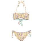 Effek Costume Bikini Fascia Multicolor Reversibile per Bambine