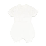 Elisabetta Franchi La Mia Bambina Pagliaccetto Panna Pointelle per Neonate