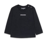 Dsquared2 Kids T-Shirt Nero con Logo Unisex