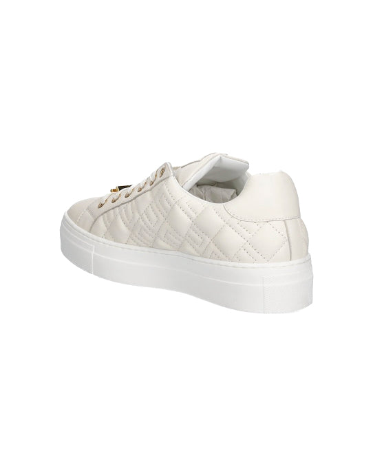 Elisabetta Franchi La Mia Bambina Sneakers Panna con Logo Geometrico per Bambine