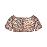 4giveness Kids Top Crop Fantasia Leopardato per Bambine