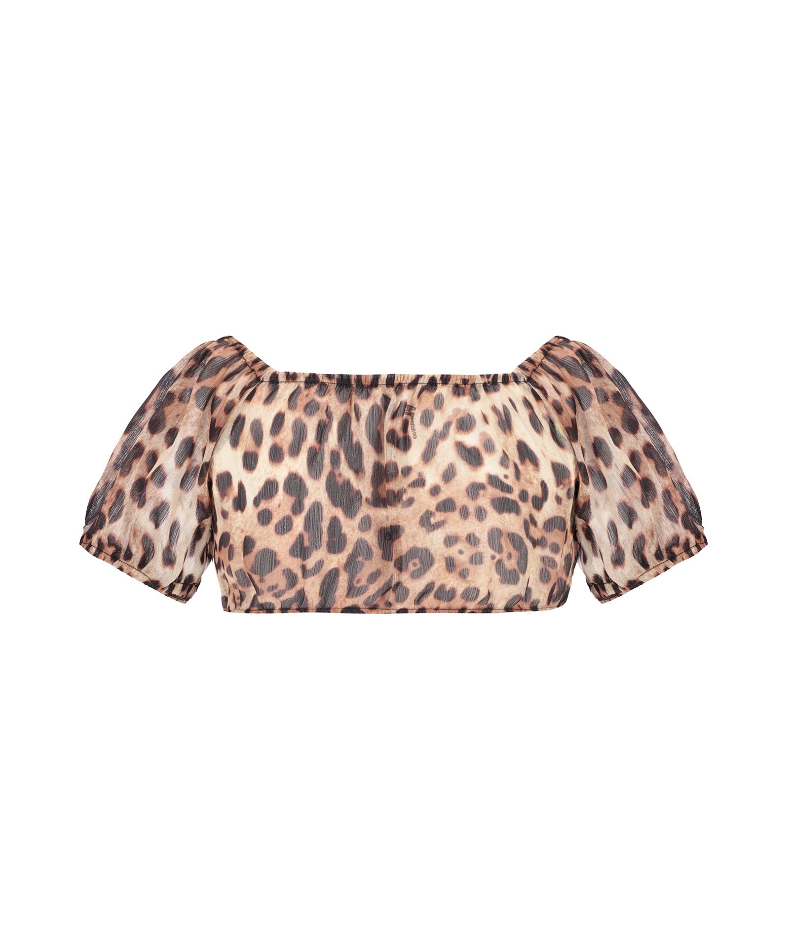 4giveness Kids Top Crop Fantasia Leopardato per Bambine