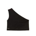 Twinset Kids Top Nero con Logo per Bambine