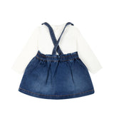 Moschino Kids Salopette con T-shirt Panna Teddy Bear per Neonate (retro)