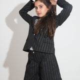 Vicolo Kids Shorts Grey Pinstripe for Girls