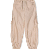 Barrow Kids Pantalone Cargo Beige in Nylon retro