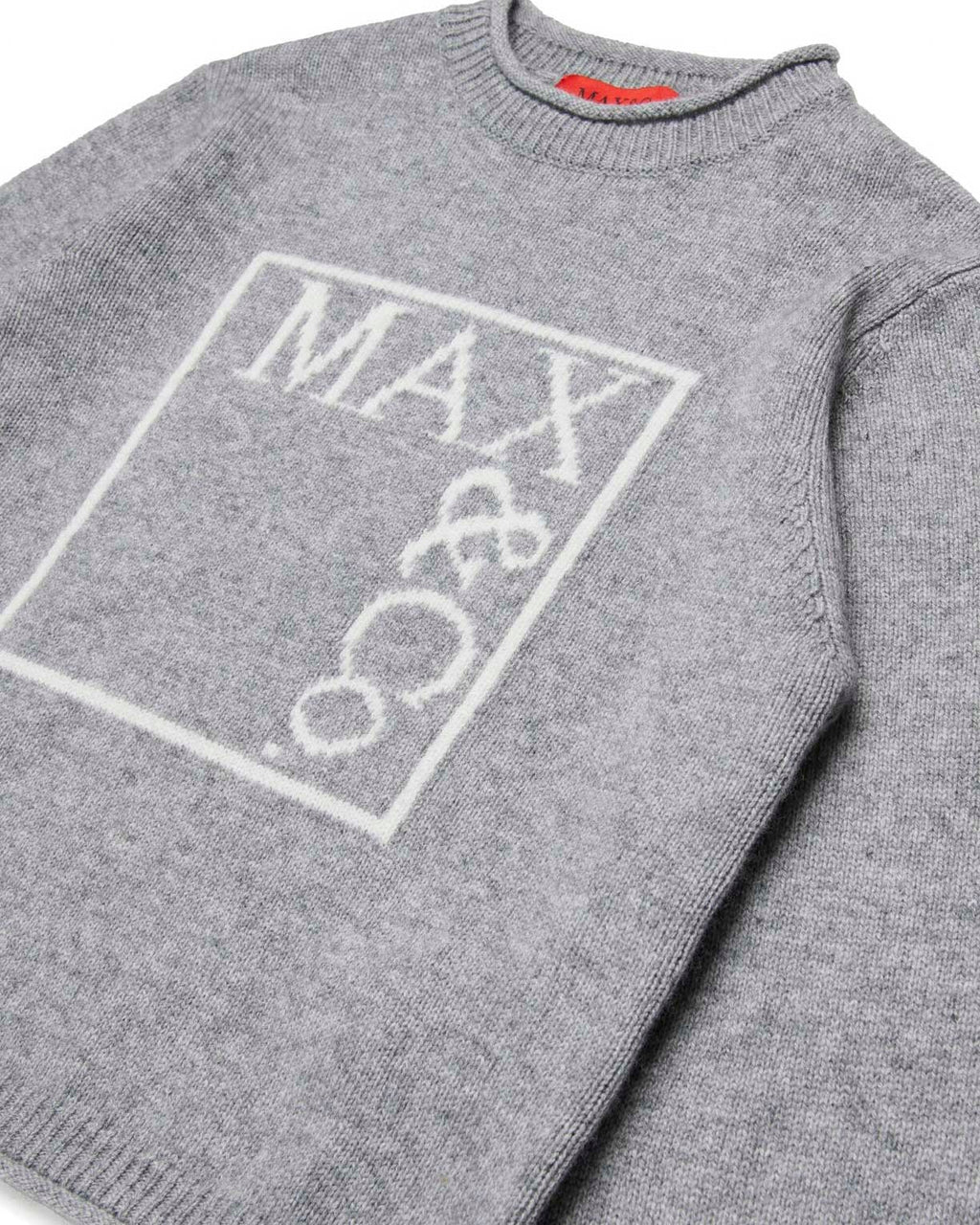 Max & Co Kids Pullover Grigio con Logo per Bambine