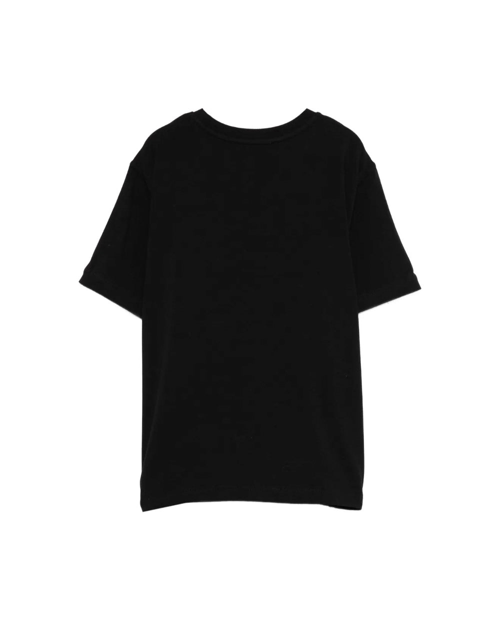 Elisabetta Franchi La Mia Bambina T-shirt Nera con Logo Sparkle per Bambine