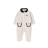 Elisabetta Franchi La Mia Bambina Tutina Panna con Taschine per Neonate