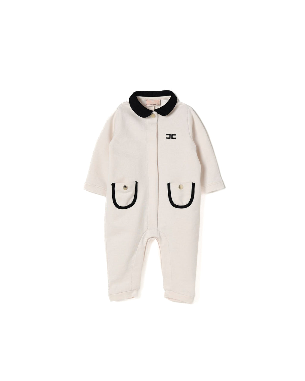 Elisabetta Franchi La Mia Bambina Tutina Panna con Taschine per Neonate