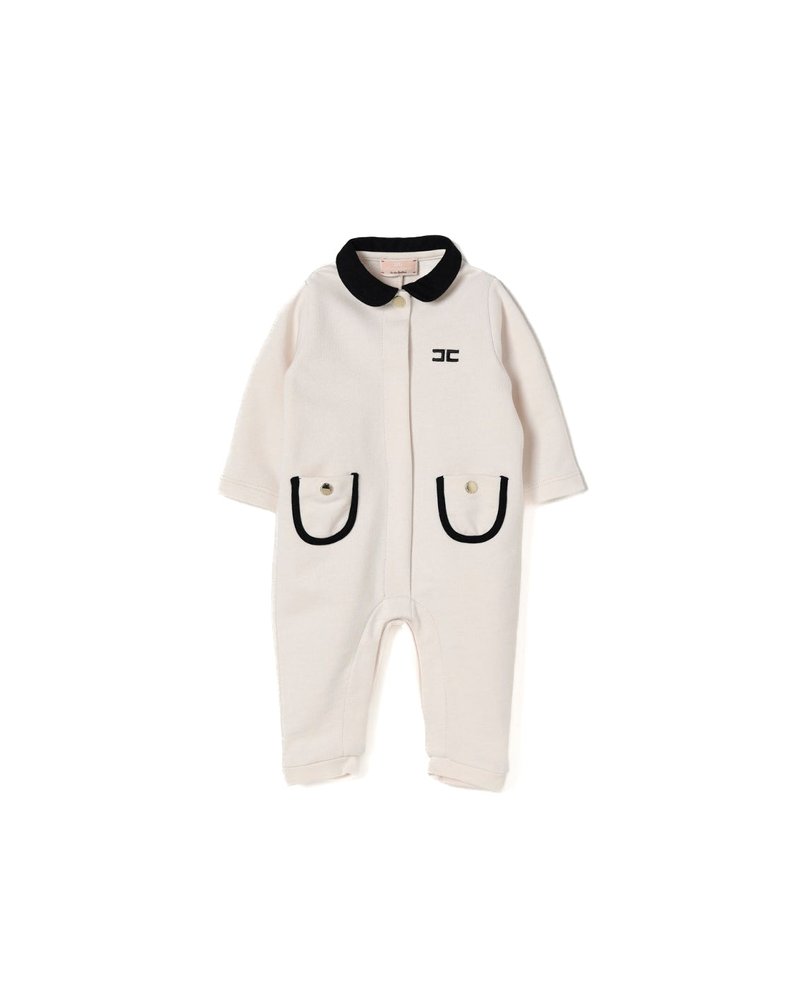Elisabetta Franchi La Mia Bambina Tutina Panna con Taschine per Neonate