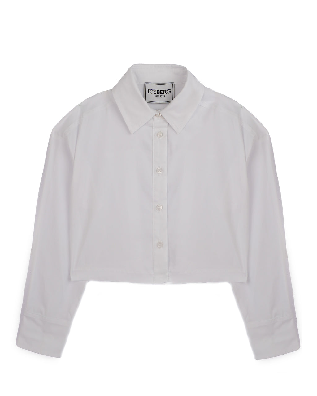 Iceberg Kids Camica Bianca Cropped per Bambine