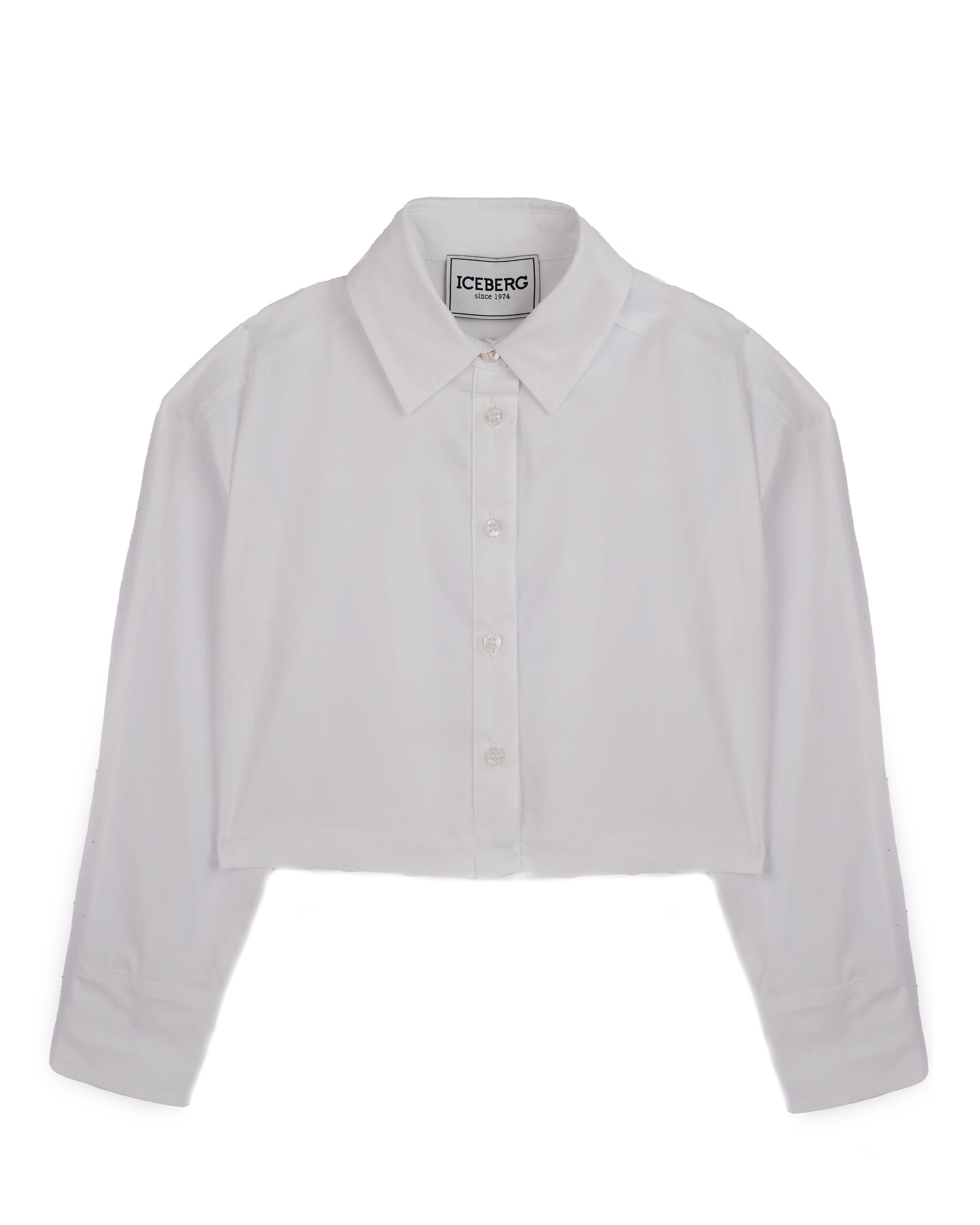 Iceberg Kids Camica Bianca Cropped per Bambine
