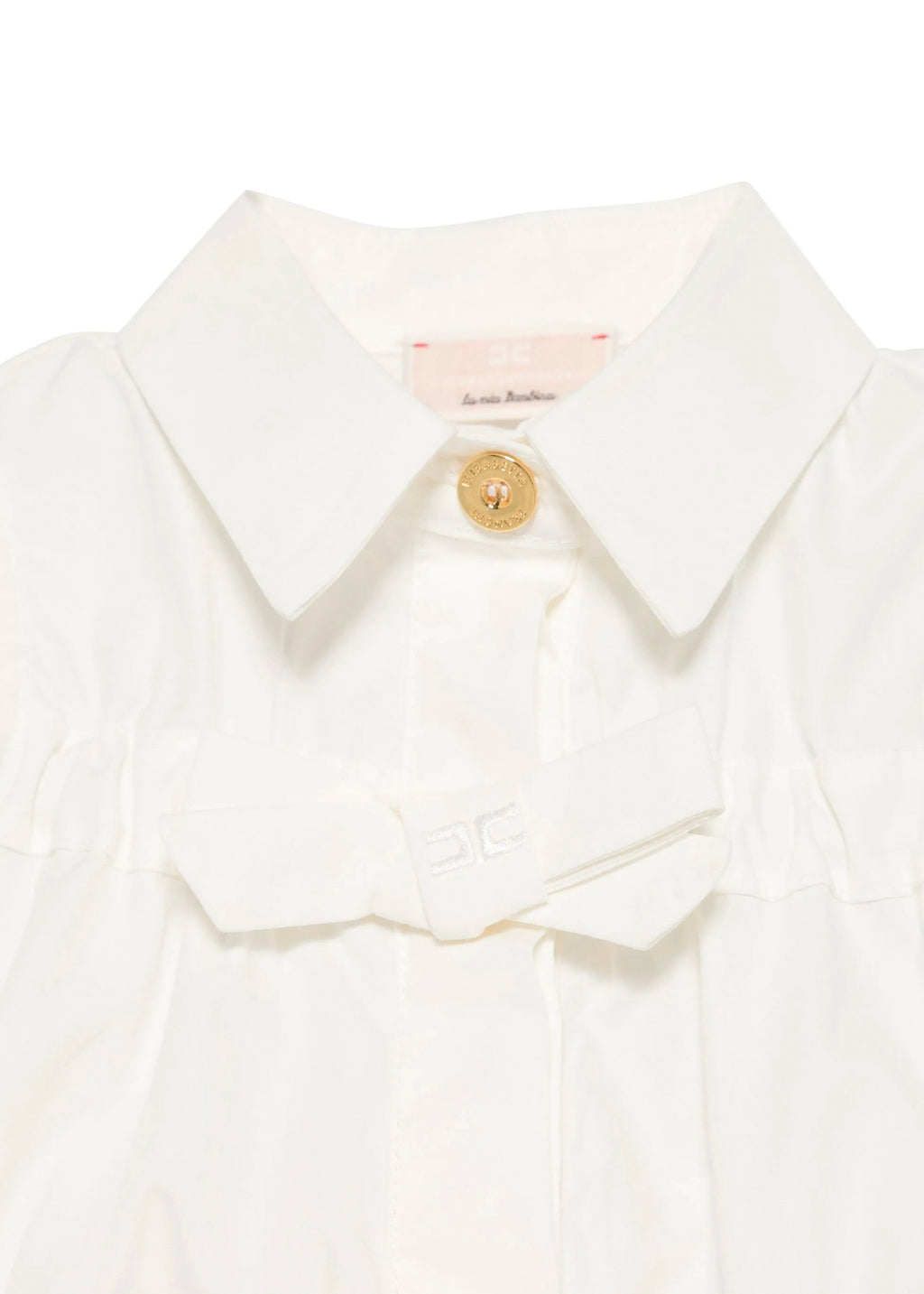 Elisabetta Franchi La Mia Bambina Camicia Panna con Fiocchi per Neonate
