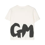 MSGM Kids T-shirt Bianca con Stampa Logo per Bambini (retro)