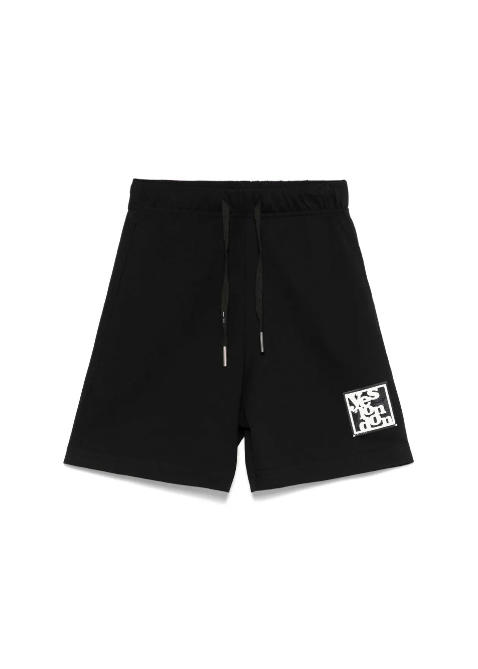 Yes London Bermuda Nero con Logo per Bambini