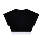 Iceberg Kids T-Shirt Nera Crop per bambine