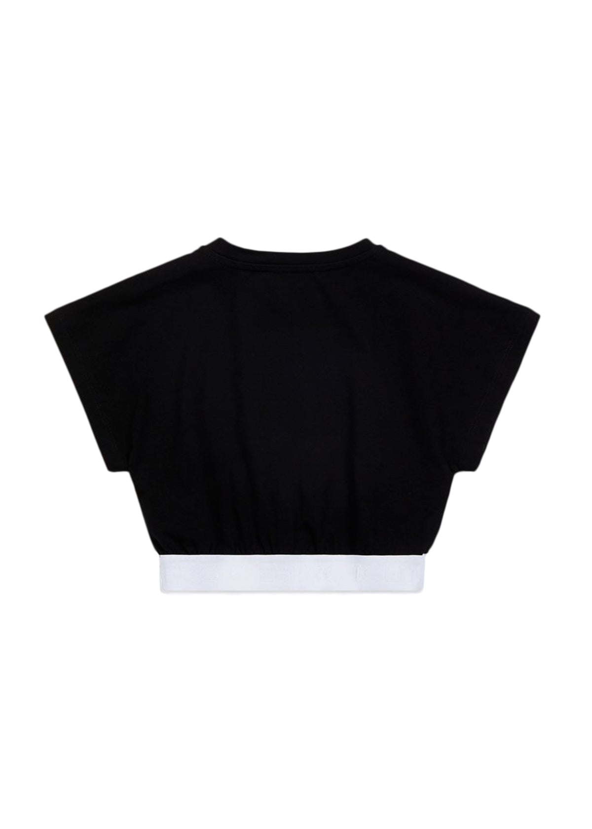 Iceberg Kids T-Shirt Nera Crop per bambine