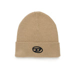 Diesel Kids Cappello Beanie Beige con Oval D