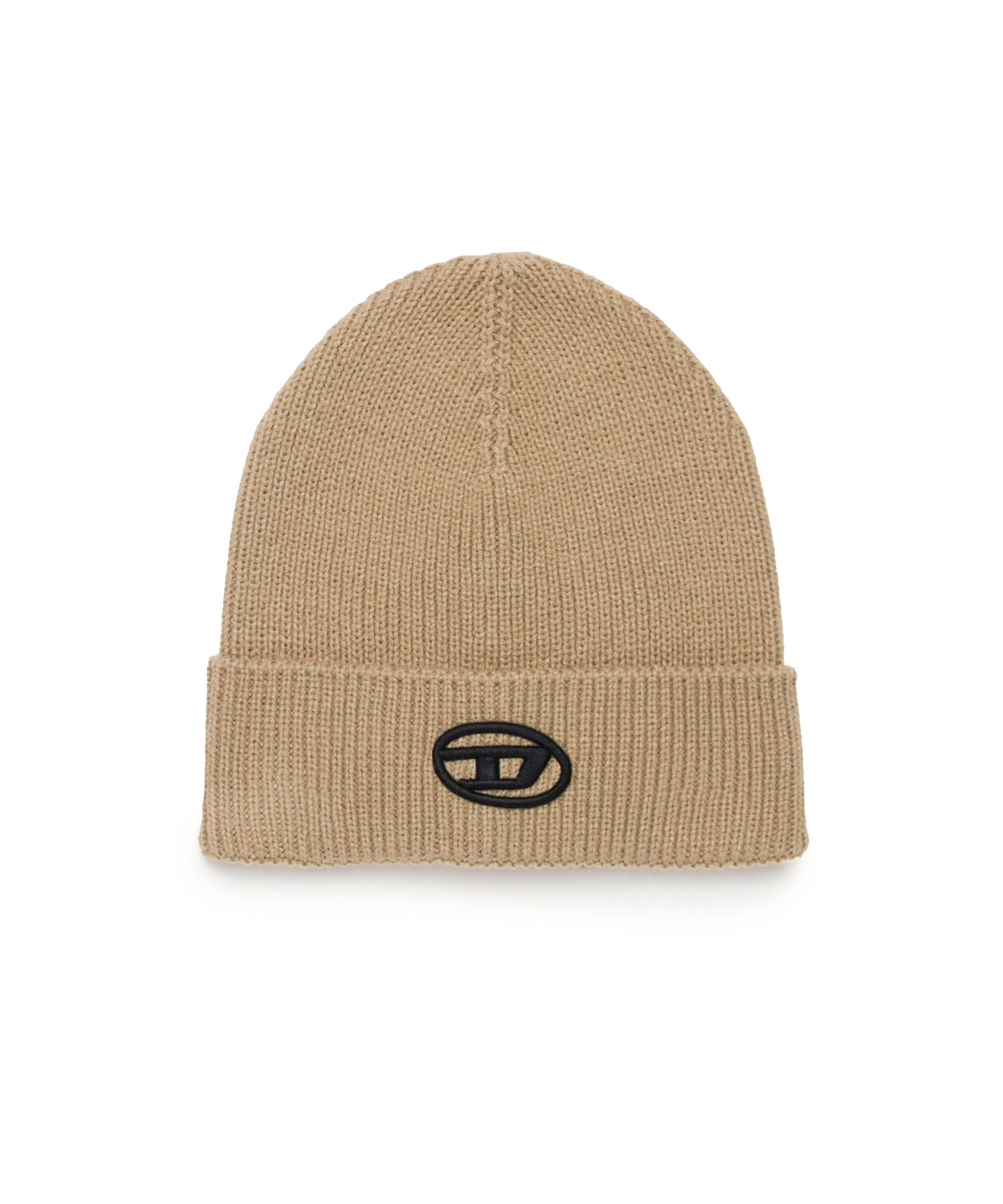 Diesel Kids Cappello Beanie Beige con Oval D