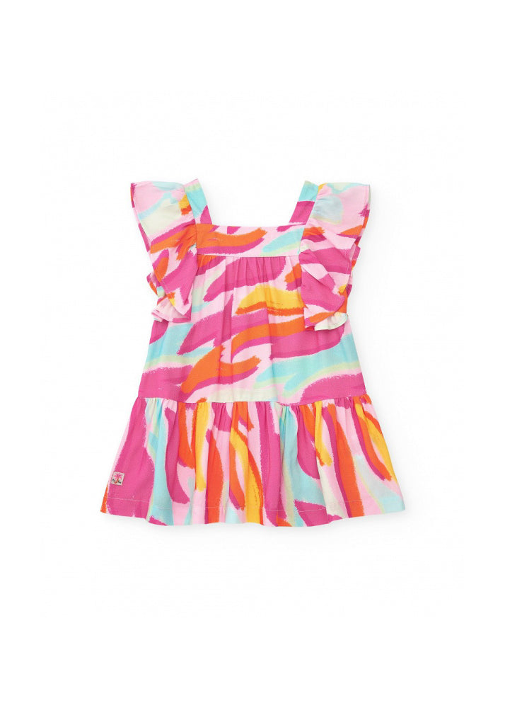 Tuc Tuc Abito Fucsia Multicolor per Neonate