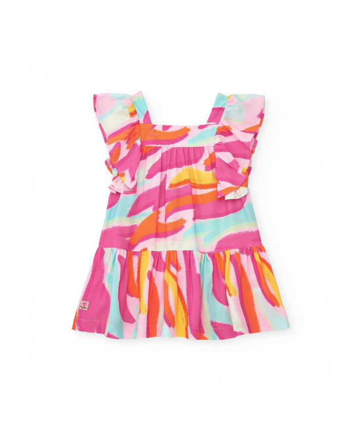 Tuc Tuc Abito Fucsia Multicolor per Neonate