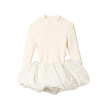 Elisabetta Franchi La Mia Bambina Abito Burro con Ruches con Logo per Neonate