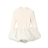 Elisabetta Franchi La Mia Bambina Abito Burro con Ruches con Logo per Neonate