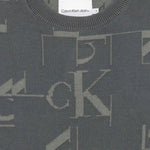 Calvin Klein Kids Maglione Grigio con Logo Monogram per Bambini (dettaglio)